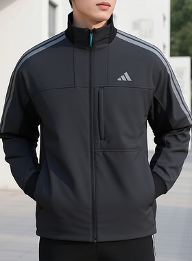adidas阿迪达斯男装梭织夹克外套26新款户外训练休闲运动服KR0932