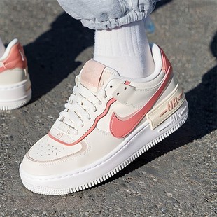粉色大勾运动鞋 耐克AF1板鞋 空军一号厚底休闲鞋 26新款 DZ1847 女鞋
