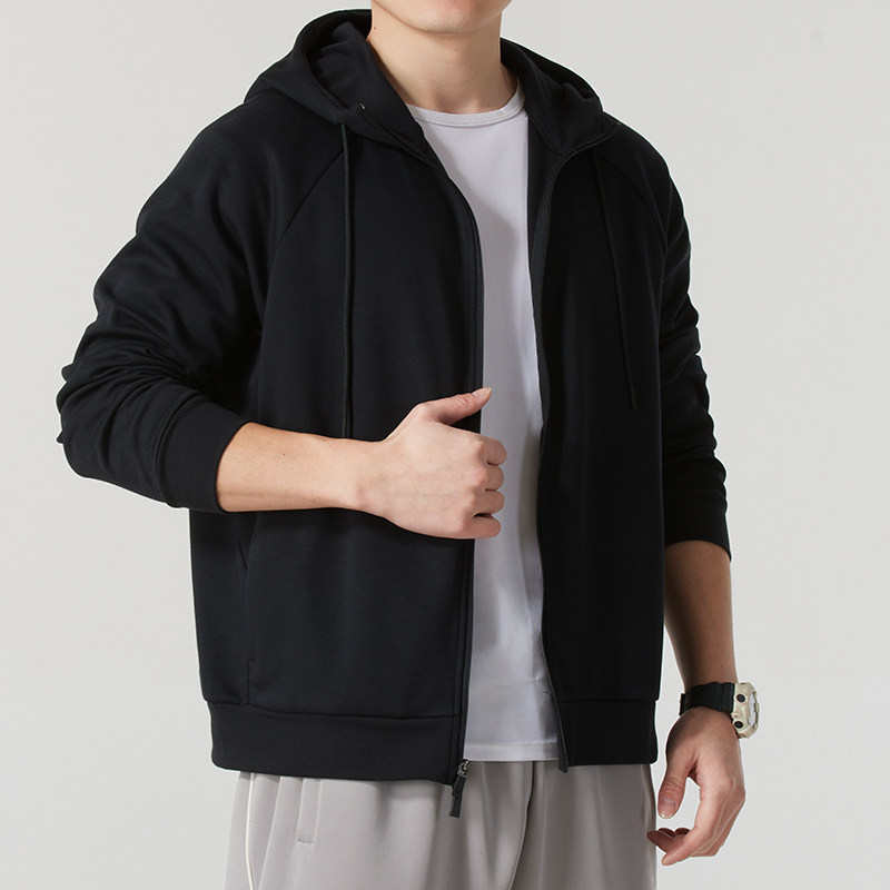 NIKE耐克针织连帽卫衣男装新款运动服跑步夹克休闲透气外套FZ0968