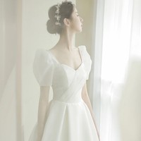 主婚紗新娘2025新款結(jié)婚出門紗