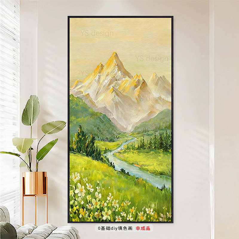 日照金山diy数字油画手绘填充画