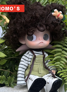 MOMOS 嘎子姐假发娃衣zsiga马丁靴鞋子背带裤潮玩娃衣假发波波卷