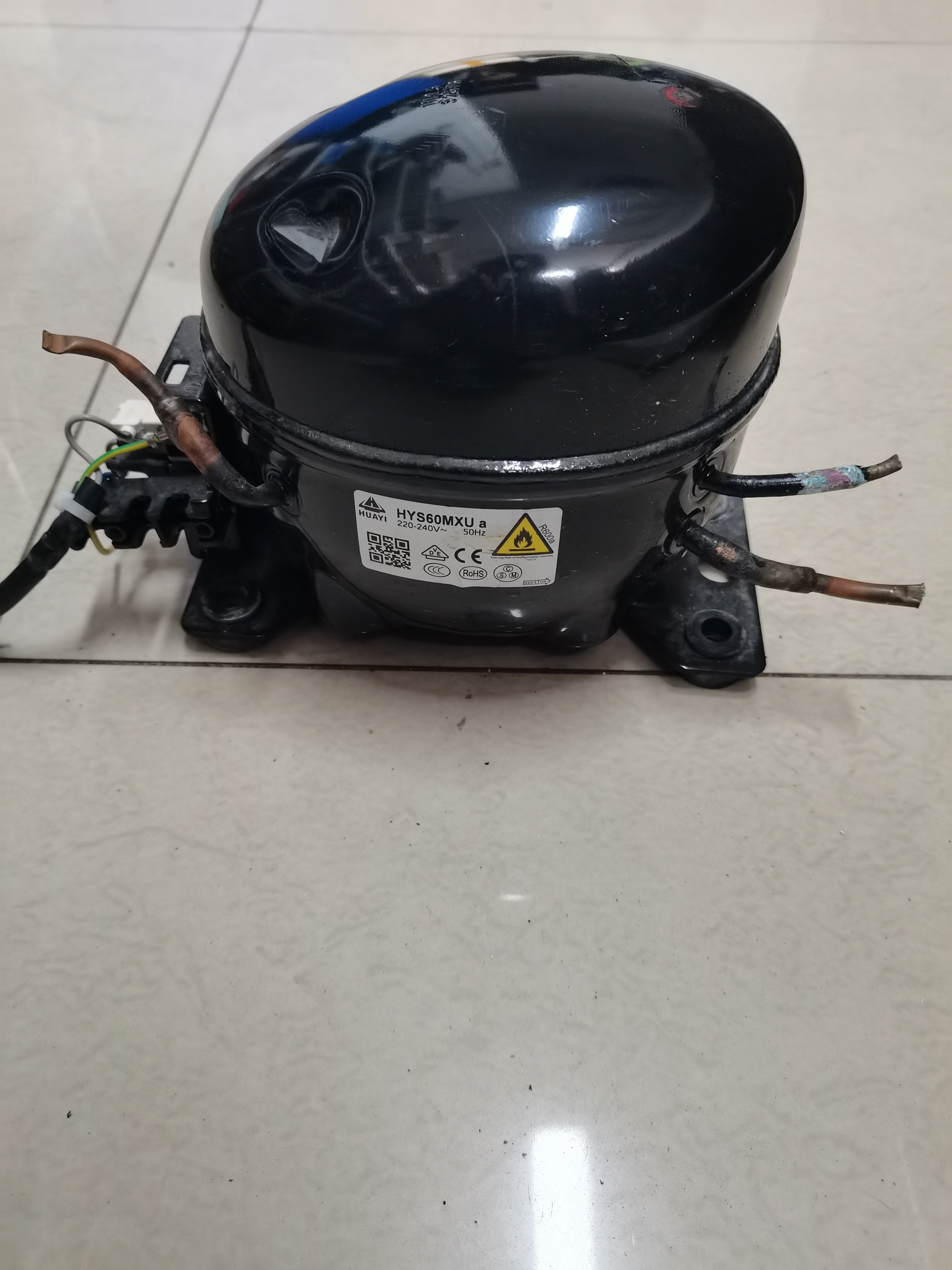 适用二手海信容声运损冰箱拆机压缩机HYS60MXU/R600A.220-240V