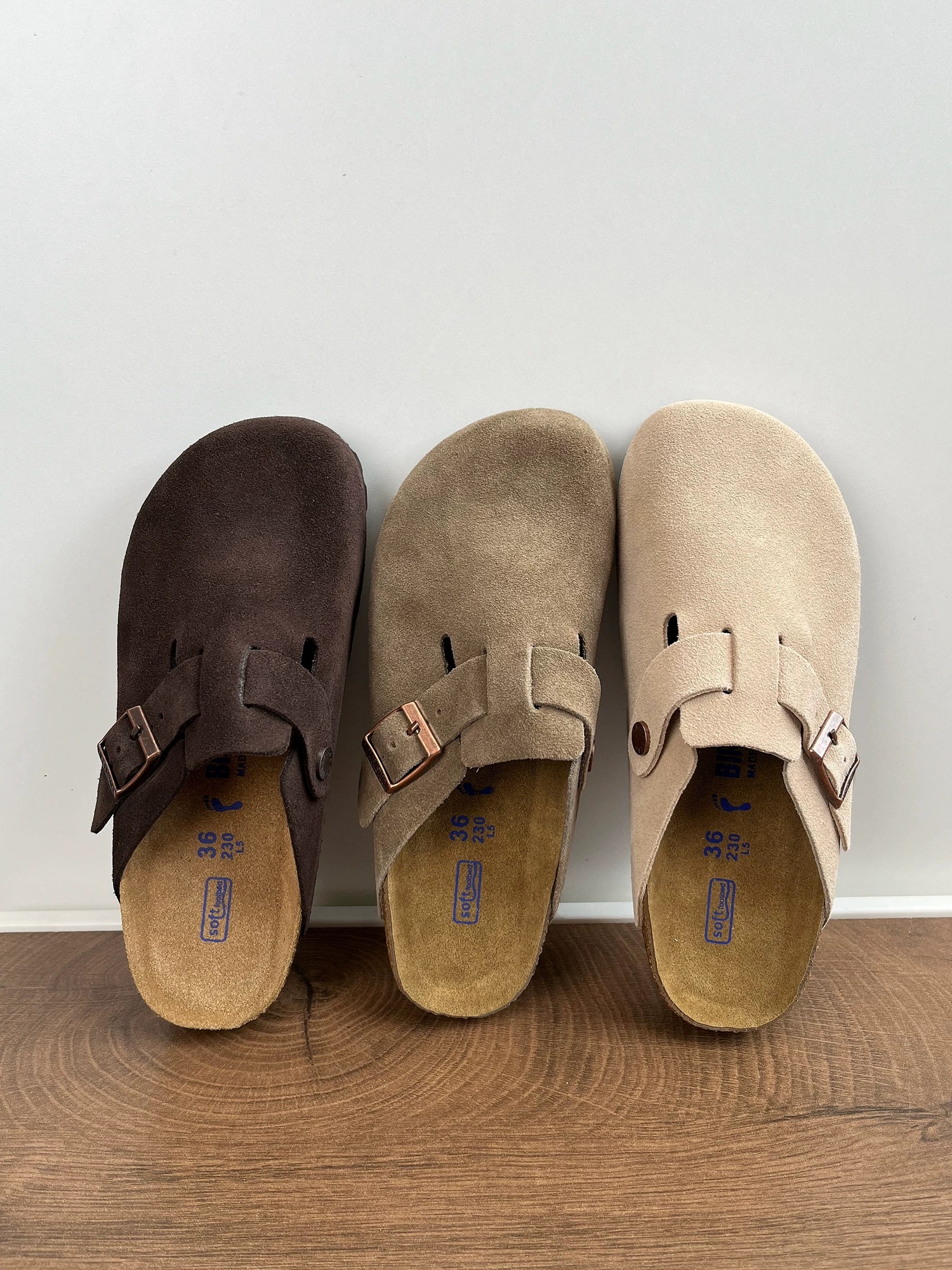 2025新款勃肯鞋真皮软木底包头半拖鞋女外穿懒人一脚蹬博肯鞋