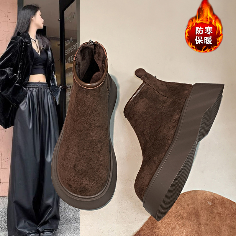 厚底增高勃肯鞋女马丁靴2025新款