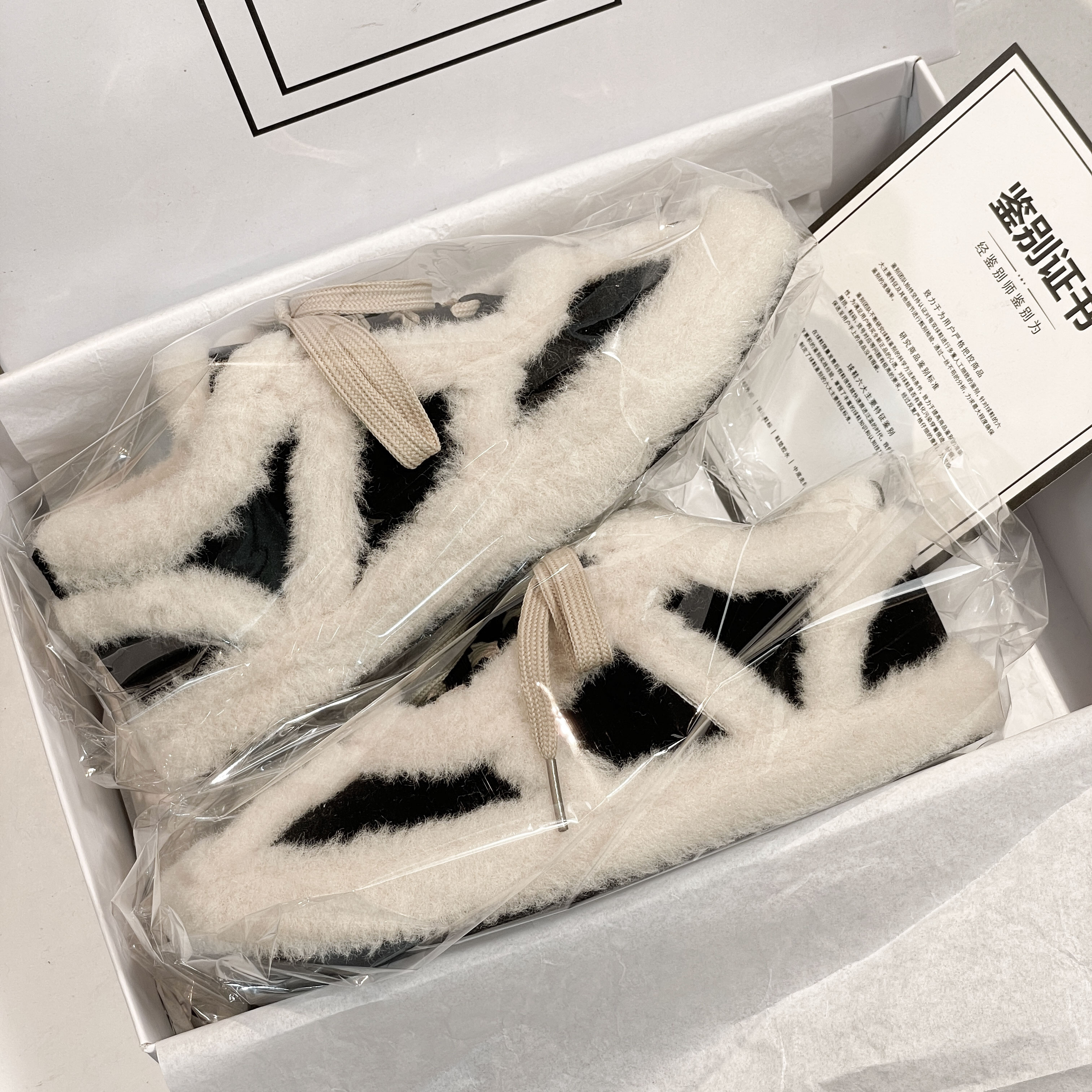 厚底羊羔毛加绒毛毛鞋女