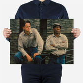 牛皮纸室内酒吧咖啡店装 肖申克 电影海报 高分经典 饰画画芯 救赎