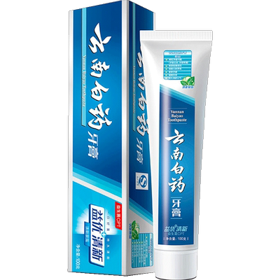 云南白药牙膏清新晨露100g益生菌清新口气清洁口腔护牙龈官方正品