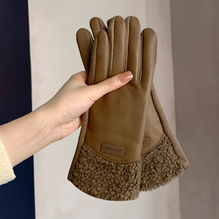 手套女秋冬季 加绒加厚保暖防风防寒骑行开车可触屏皮手套 2025新款