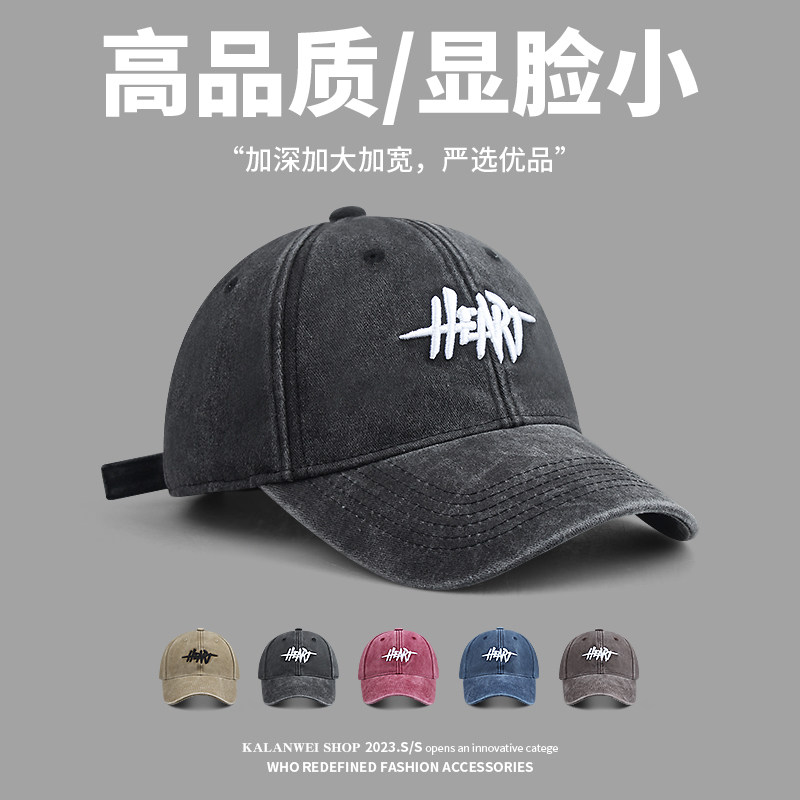 棒球帽女春秋大头围韩版遮阳防晒百搭显脸小鸭舌帽男夏季ins学生