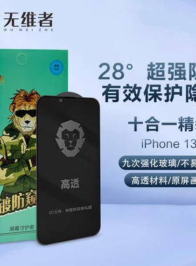 立体大弧度电镀指纹油28°度超强反馈膜适用于苹果15pro14promsx13pro12xr11手机iphone防偷窥膜隐私手机膜