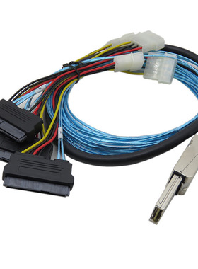 振德SFF-8088对SFF-8482服务器外置线MINISAS 26P对4SAS29P数据线