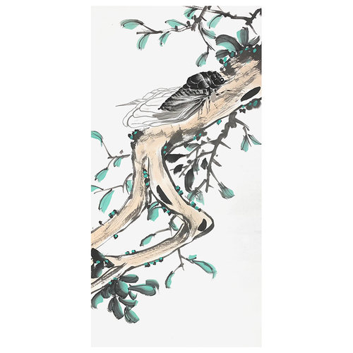 手绘画手绘一鸣惊人蝉的画