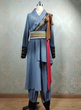 侠骨伞影舞蹈服男成人长裙演出服民族服装舞台表演服