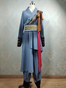 侠骨伞影舞蹈服男成人长裙演出服民族服装舞台表演服