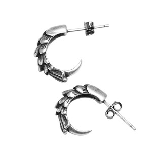 银の曼男耳钉单只复古个性龙爪925银嘻哈简约耳环男女耳圈银首饰