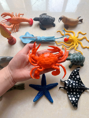 仿真螃蟹龙虾软胶海洋动物模型