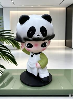 网红新品泡泡系列dimoo功夫熊猫400%摆件创意手办装饰品可爱礼物