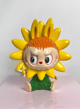 网红泡泡系列28厘米太阳花布布落地摆件客厅电视柜旁家居装饰品