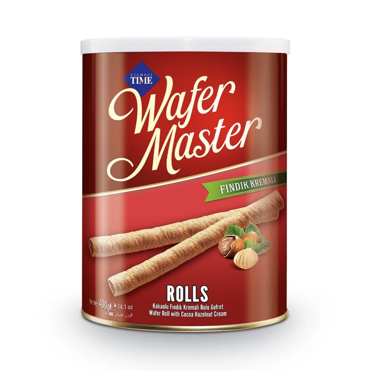 土耳其进口注心蛋卷威化饼干巧克力夹心榛仁味 零食400克