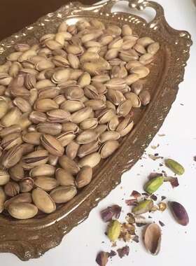 新现货 土耳其原装天然淡盐烤开心果500G颗颗饱满无漂白好零食