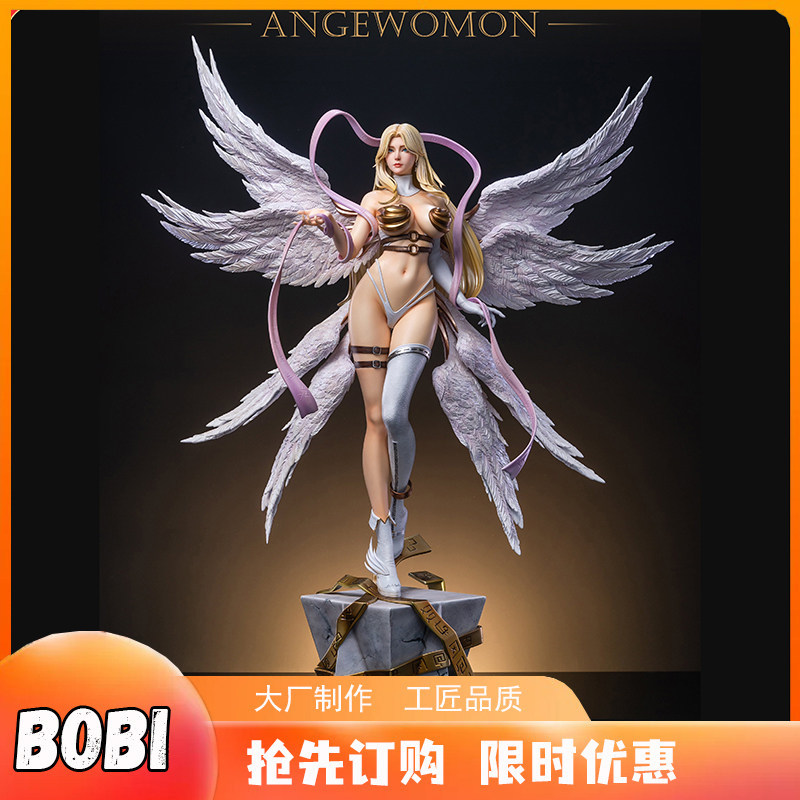 【 现货】波比GK 数码宝贝八翼天使VS双翼恶魔 天女兽妖女兽 手办