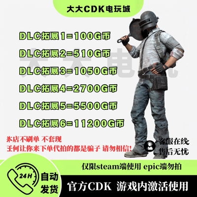 PUBGG币绝地求生金币激活CDK