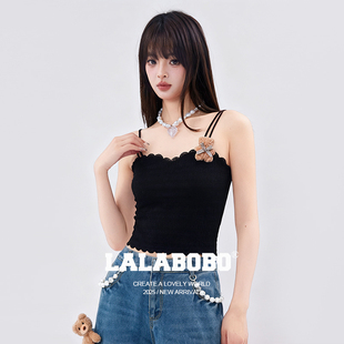LALABOBO蕾丝打底吊带背心25年秋新潮原创巨好看内搭 商场同款