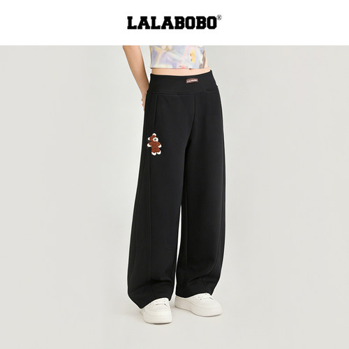 LALABOBO小狗针织长裤