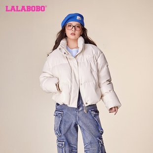 蛋白皮 LBCD LALABOBO冬春季 保暖皮面羽绒服外套女 WSYR48 新款