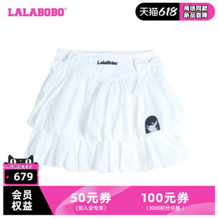 LALABOBO24夏季 LBDB 简约可爱轻薄舒适欧若拉蓬蓬裙女 新款 WXZQ17