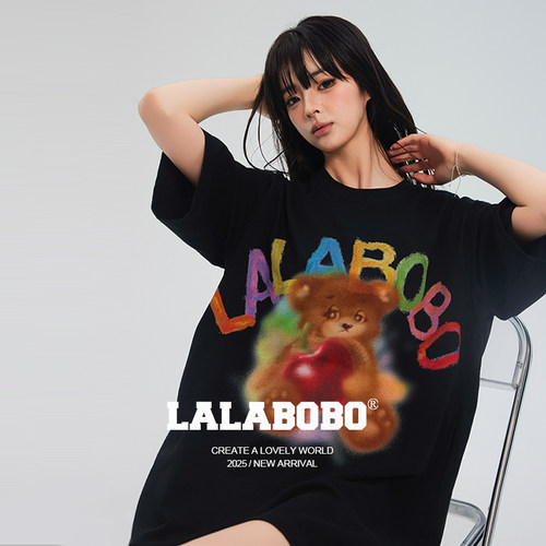 LALABOBO小熊字母针织连衣裙