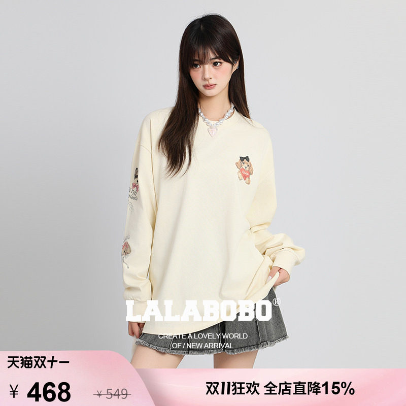 【快乐守卫队系列】LALABOBOT恤春夏新款原创卫T插肩长袖上衣