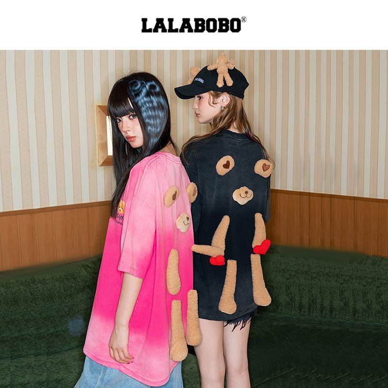 【玩偶熊系列】LALABOBO26年玩偶熊夏季新T恤女新款短袖小