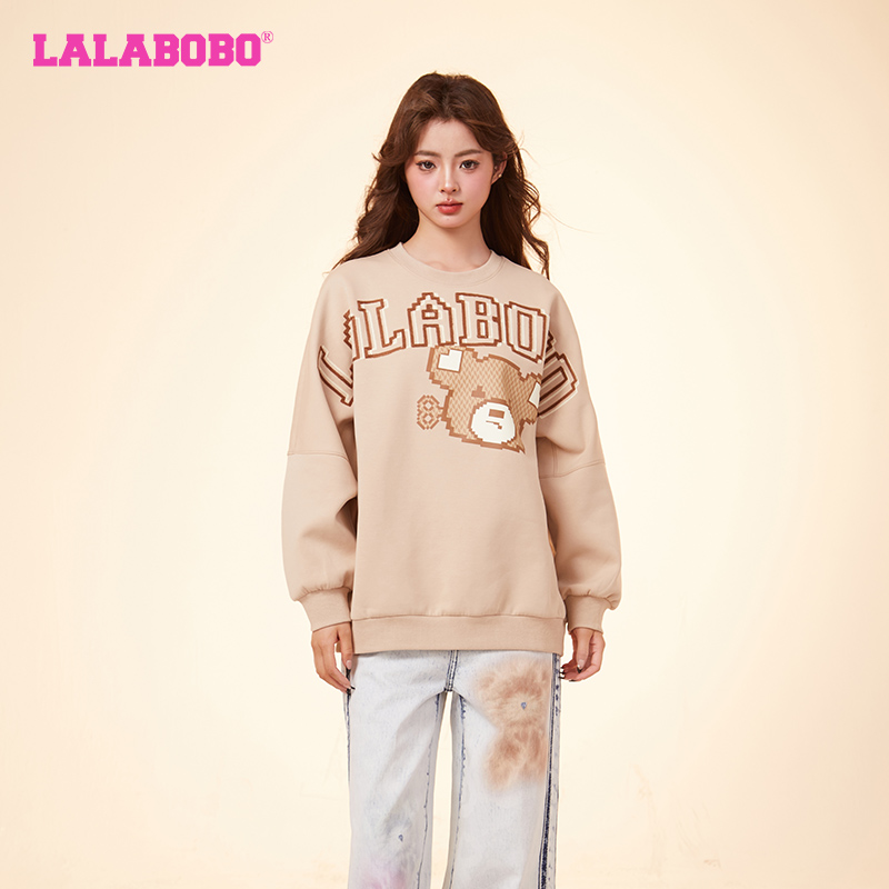 LALABOBO复古休闲风卫衣外套