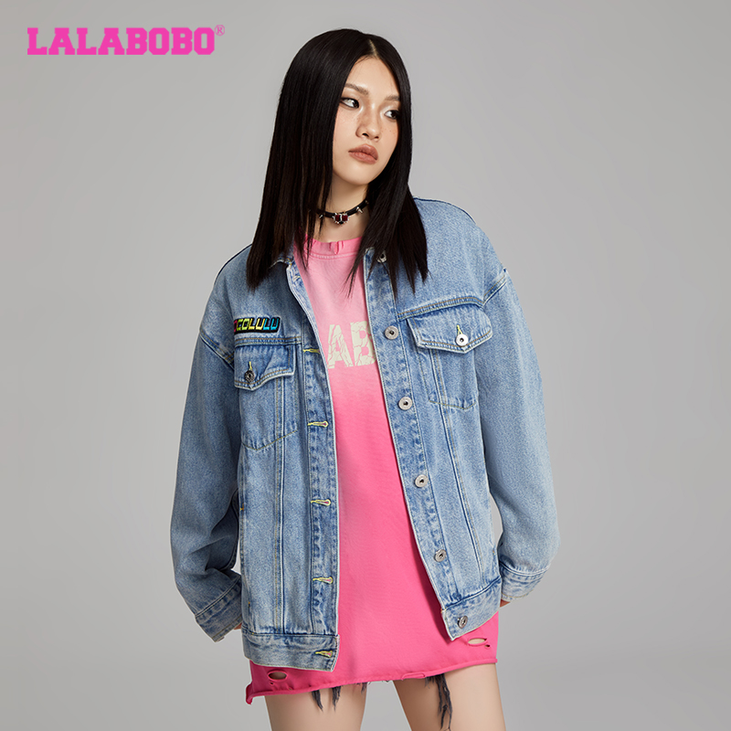 LALABOBO牛仔外套原创新款