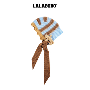 LALABOBO护耳针织帽25年冬新原创保暖高级感百搭帽子 玩偶系列