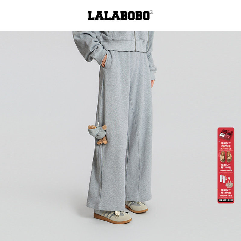 【玩偶系列】LALABOBO运动卫裤25年冬新潮原创高级感百搭修身裤子,女装/女士精品,卫裤,淘宝优惠券,粉丝福利购,淘宝优惠卷