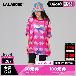 宇宙水果满印短袖 WSDT18 T恤女 可爱时尚 元 新品 LBCA LALABOBO春季