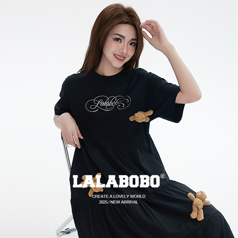 LALABOBO许诗茵立体小熊连衣裙
