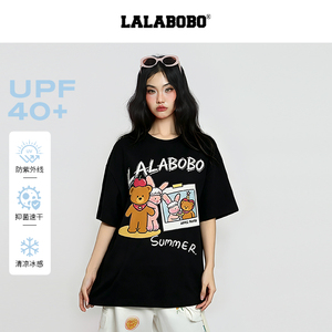 LALABOBO熊兔拥抱爱短袖T恤