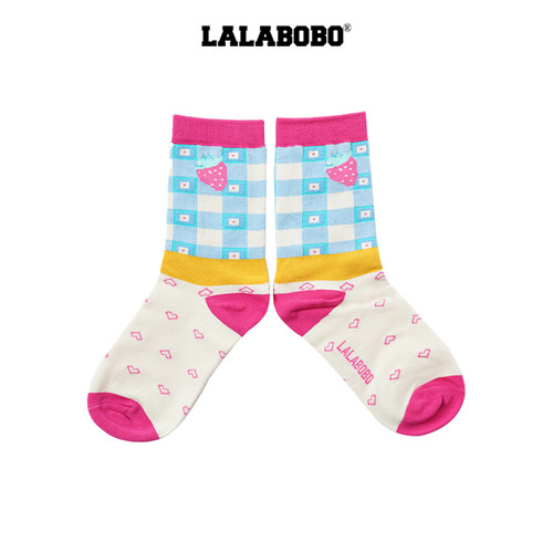 LALABOBO水果爱心中袜