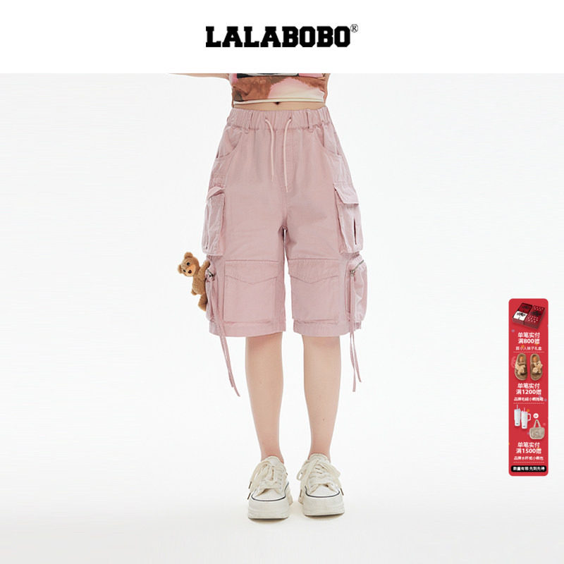 【玩偶熊系列】LALABOBO25年工装短裤夏新款女原创潮牌热裤五分裤,女装/女士精品,休闲裤,淘宝优惠券,粉丝福利购,淘宝优惠卷