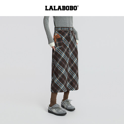 LALABOBO涂鸦小狗铅笔裙