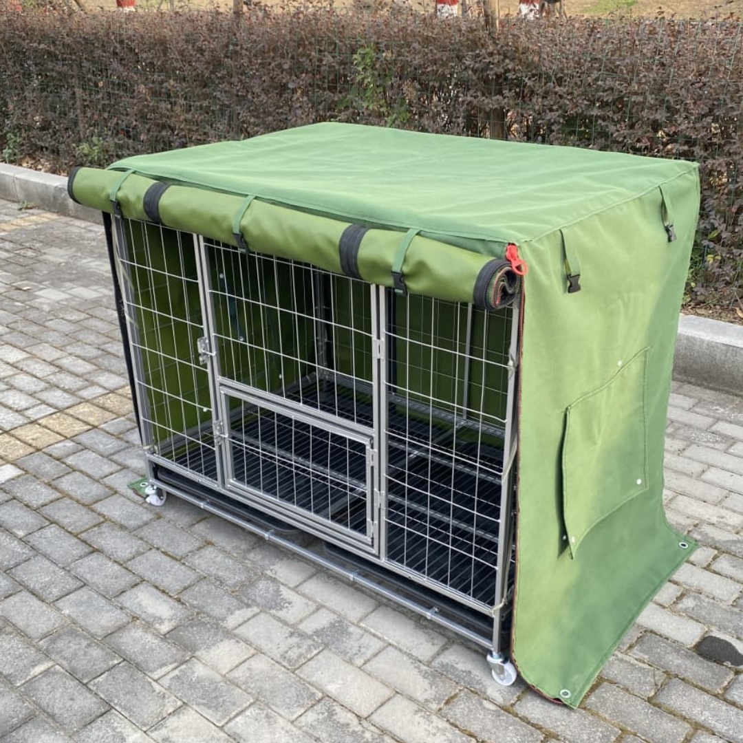 定做狗笼子罩子 防雨遮阳宠物笼罩子篷挡风笼罩子 狗笼罩子帆布