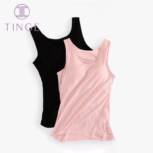 tinge带胸垫瑜伽运动内衣睡衣