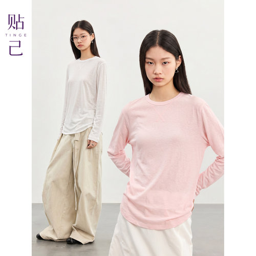 春夏宽松莱赛尔亚麻空调衫