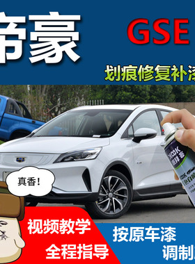 帝豪GSE 补漆笔冰晶白2020款汽车划痕修复自喷漆宝石蓝红色金色