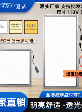 夏适集成吊顶led灯30x30x60厨房卫生间灯铝扣板嵌入式30*60平板灯