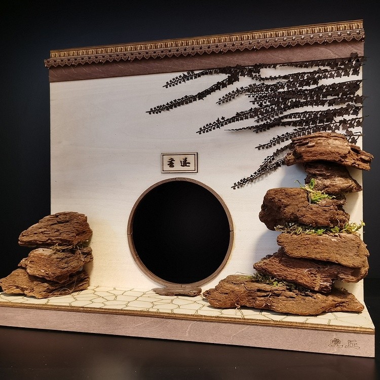 园林小景远香 小木匠禅意中国风木质拼装模型diy礼物亲子互动玩具